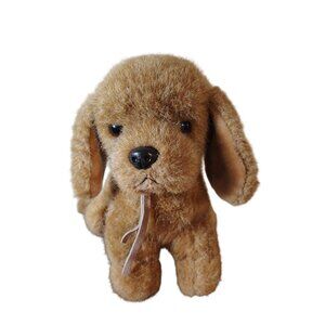 Vintage Russ Berrie Scraps the Puppy Dog Plush Stuffed Animal, Brown